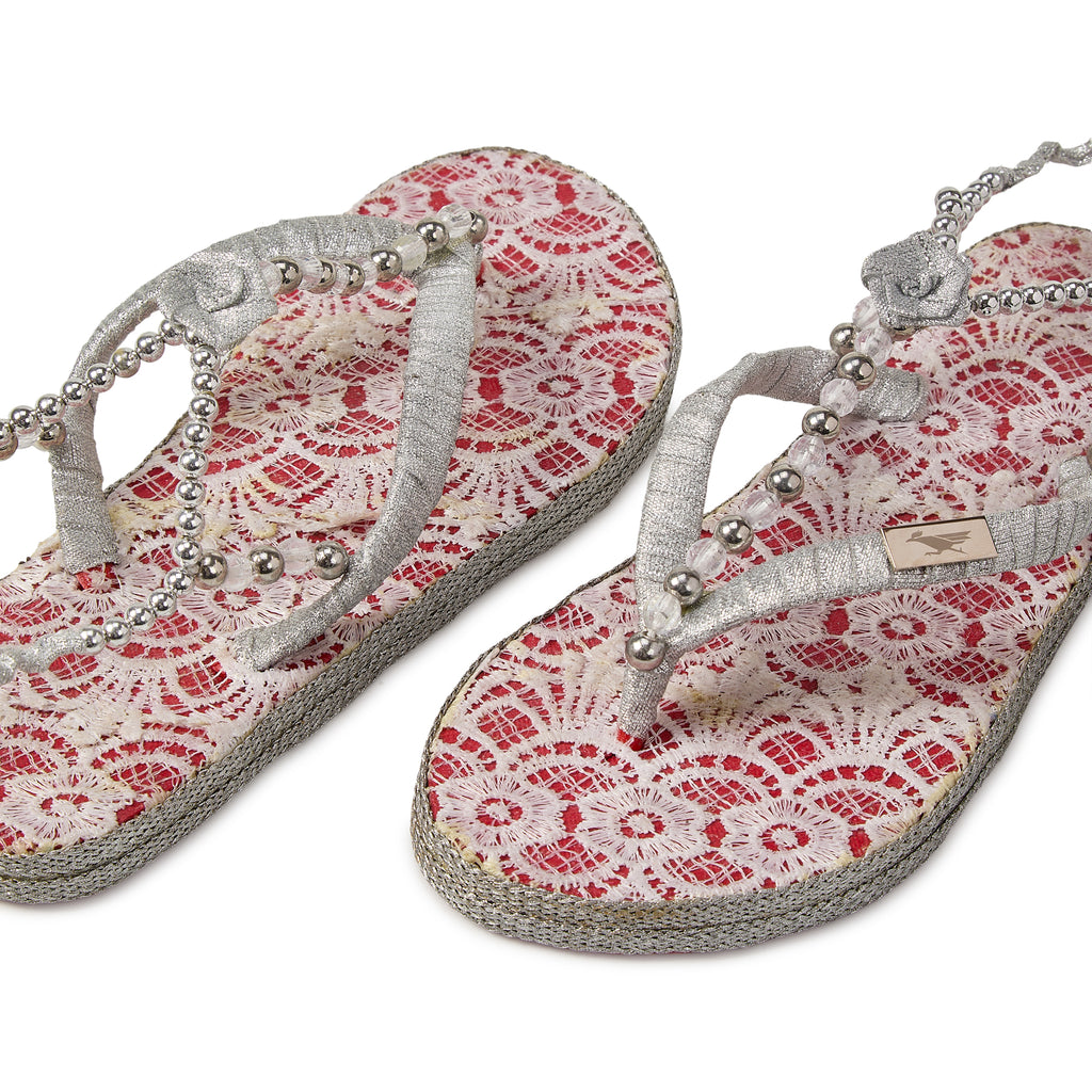 The Rosé Lace handcrafted slipper