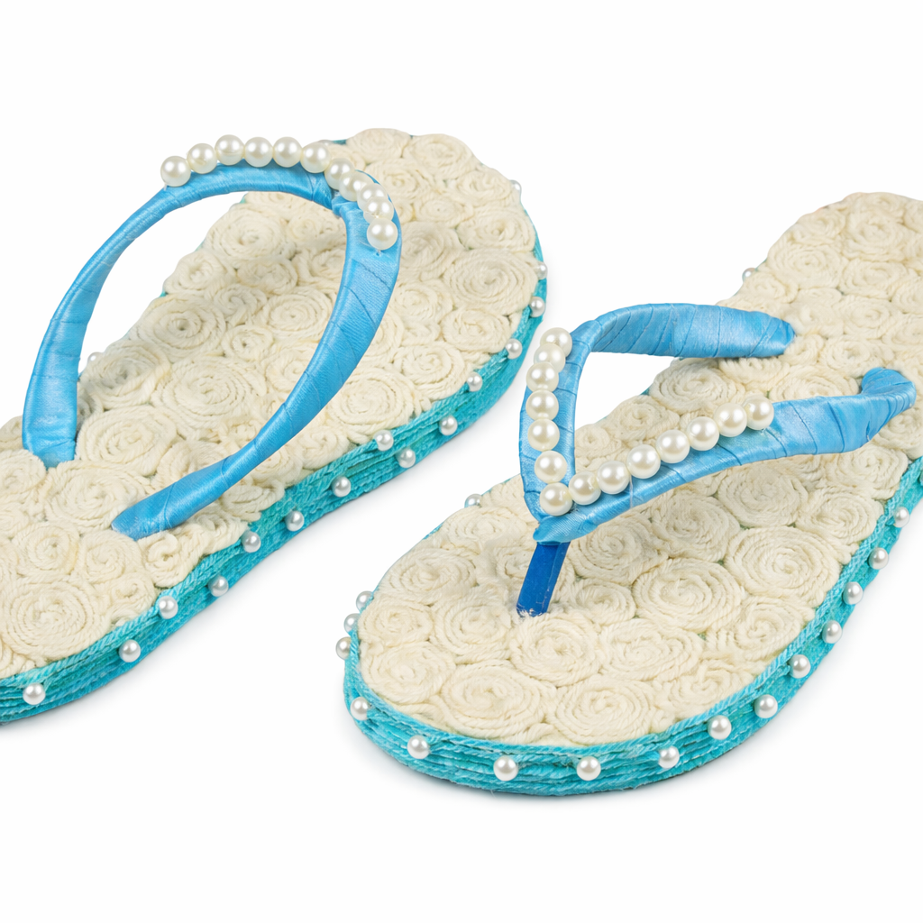 Pearl Bloom handcrafted slipper