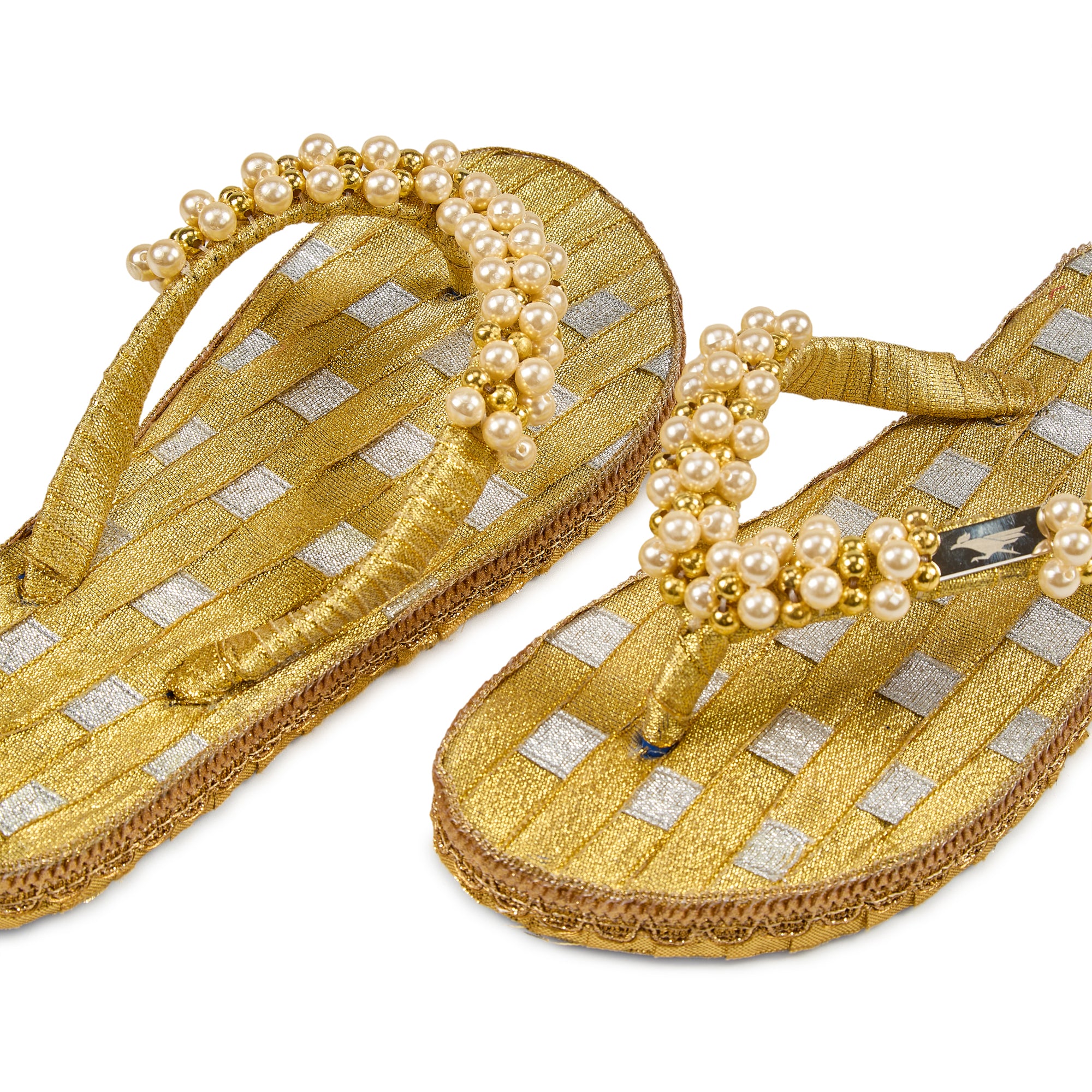 Golden Pearl handcrafted slipper