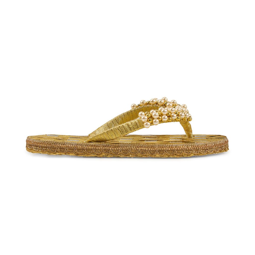 Golden Pearl handcrafted slipper